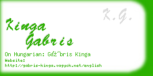 kinga gabris business card